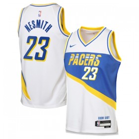 Män Indiana Pacers Tröja Aaron Nesmith Nike 2025-26 City Edition Vit Swingman